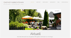 Desktop Screenshot of gasthof-albrechtshain.de